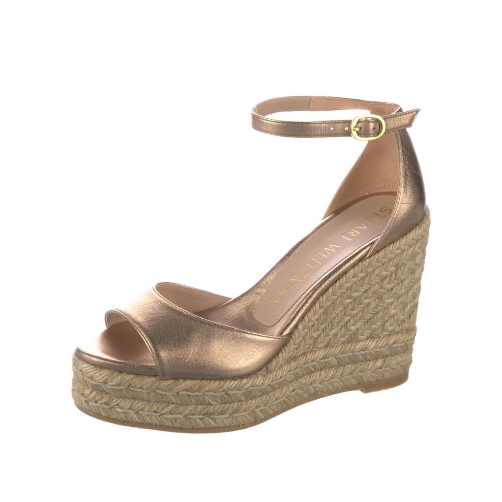 Stuart Weitzman Women's Metallic Wedge Sandals